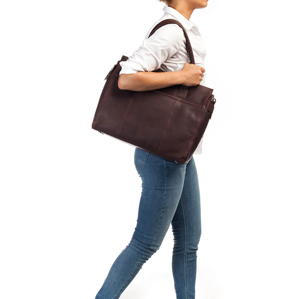 EOL Burkely Leren draagtas voor MacBook 15/16-inch - Antique Avery - Donker Bruin