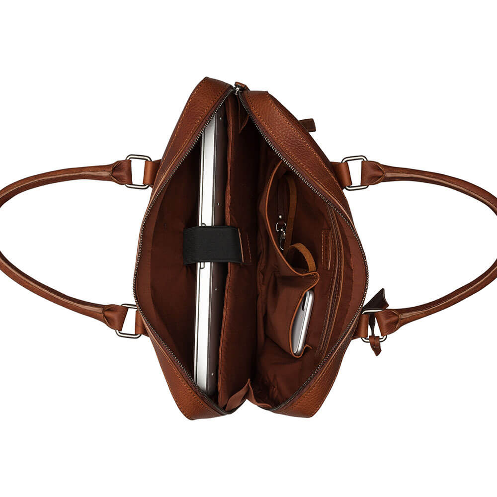 Burkely Sacoche en cuir pour MacBook 13 pouces - Antique Avery - Cognac