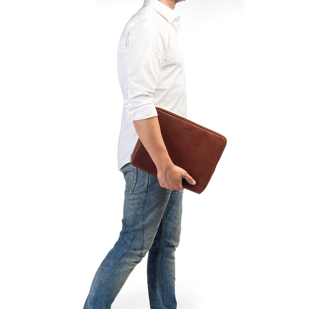 Burkely Housse en cuir pour MacBook 13 pouces - Antique Avery - Cognac