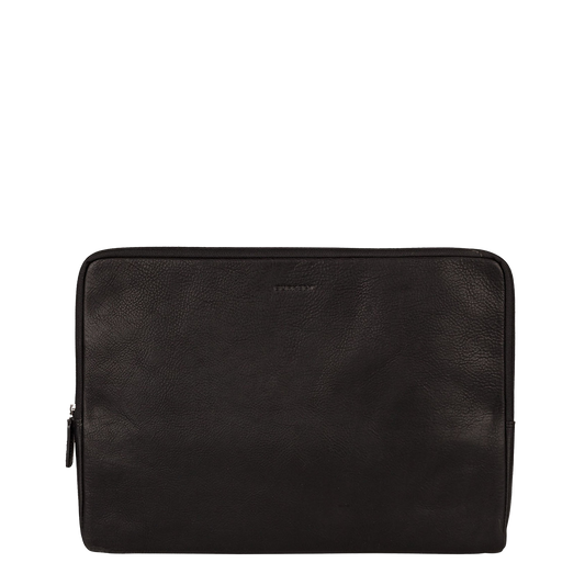 Burkely Leren hoes voor MacBook 15/16-inch - Antique Avery - Zwart