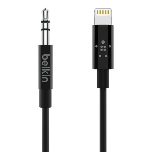 EOL Belkin Lightning naar 3,5mm Audio kabel - 1,8m - Zwart