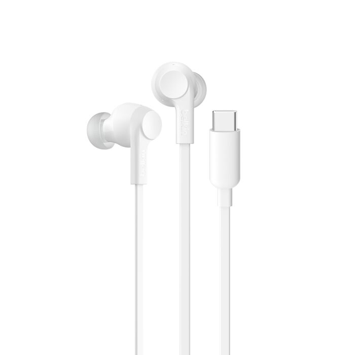 Belkin SoundForm | Bedrade oortelefoons met actieve ruisonderdrukking (USB-C) - Wit