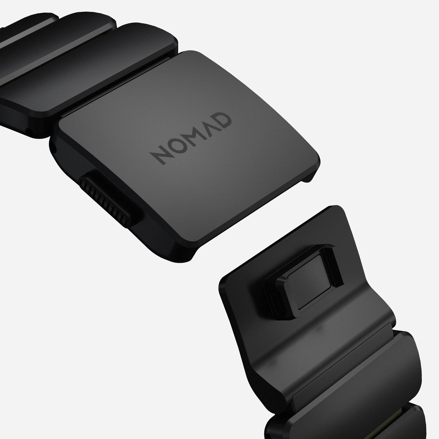 Nomad Stratos bandje - Zwarte hardware - 44/45/46/49 mm - Bosgroen