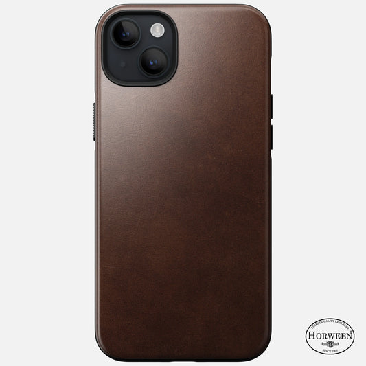 EOL Nomad Modern Case pour iPhone 14 Plus - Cuir Horween - Brun Rustique