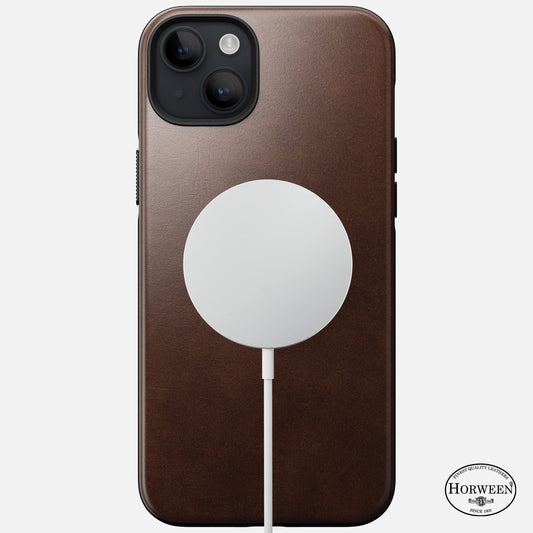 EOL Nomad Modern Case pour iPhone 14 Plus - Cuir Horween - Brun Rustique