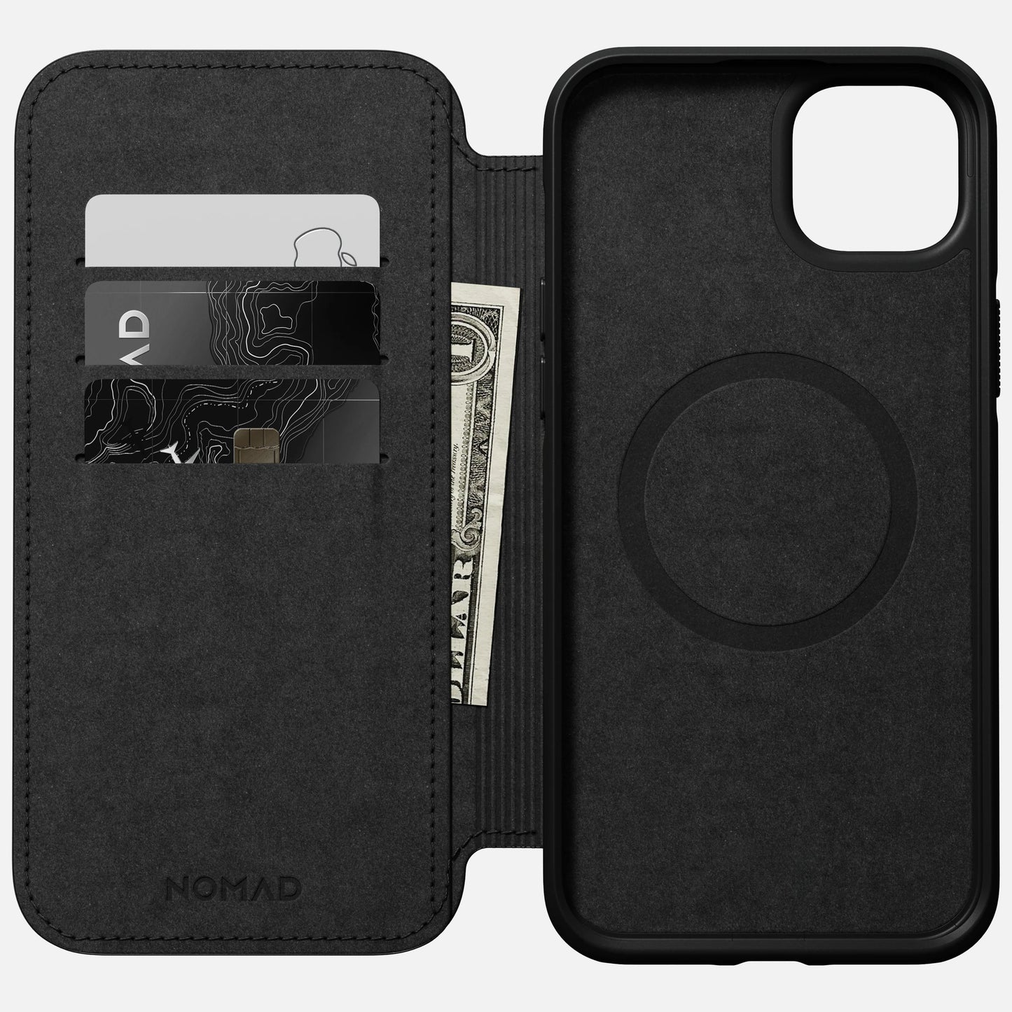 EOL Nomad Modern Leather Folio pour iPhone 14 Plus - Noir