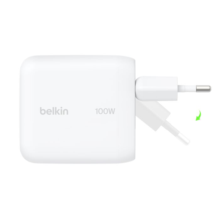 Belkin BoostCharge | Chargeur secteur GaN USB-C (100W) - Blanc