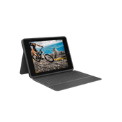 Logitech Rugged Folio - Keyboard Case pour iPad 10,2 pouces (7e/8e/9e gén.) - FR (Azerty) - Graphite