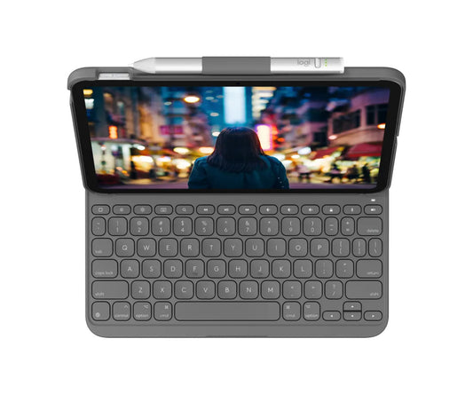 Logitech Slim Folio - Keyboard Case pour iPad (A16/10e gén.) - FR (Azerty)