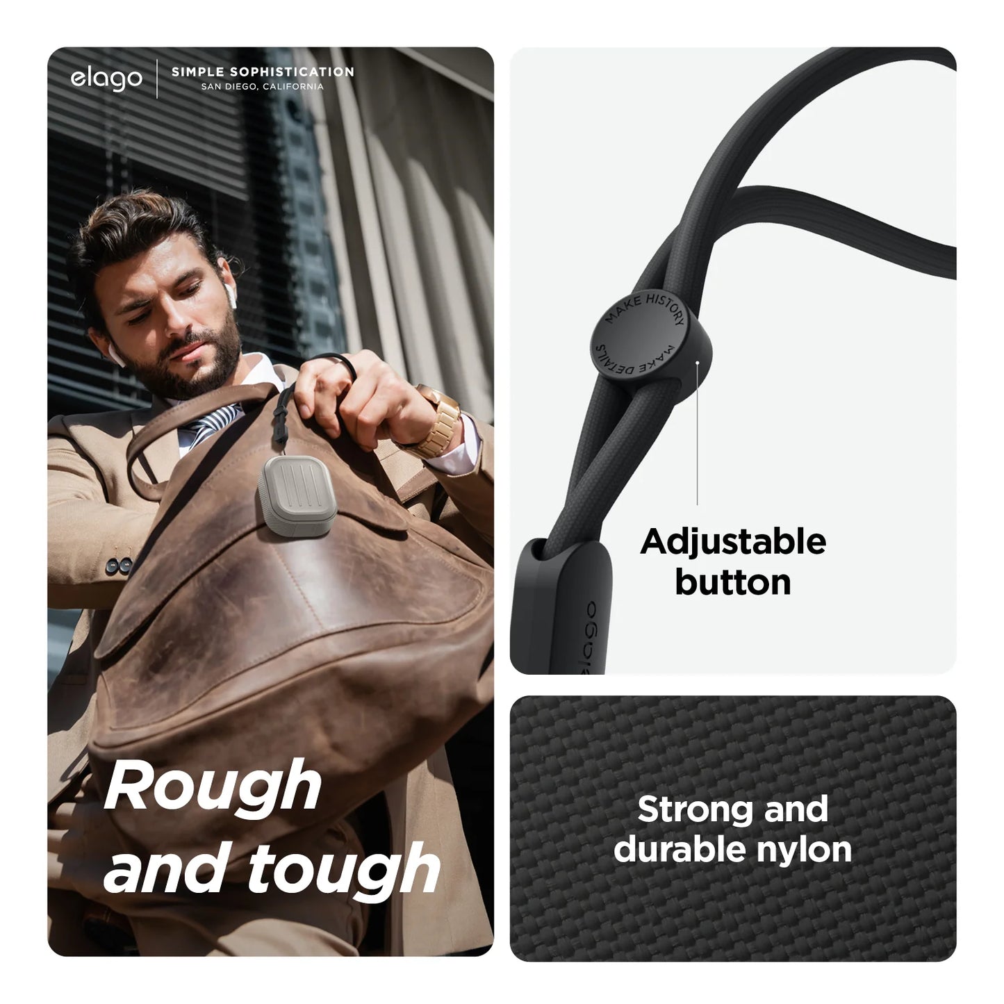 EOL Elago Armor Hang Case voor Airpods Pro (2e gen.) - Zwart