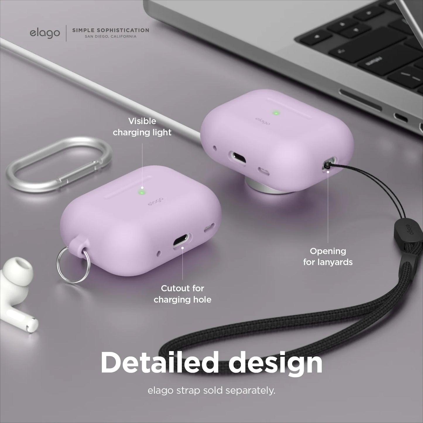 EOL Elago Silicone Hang Case voor AirPods Pro (2e gen.) - Munt