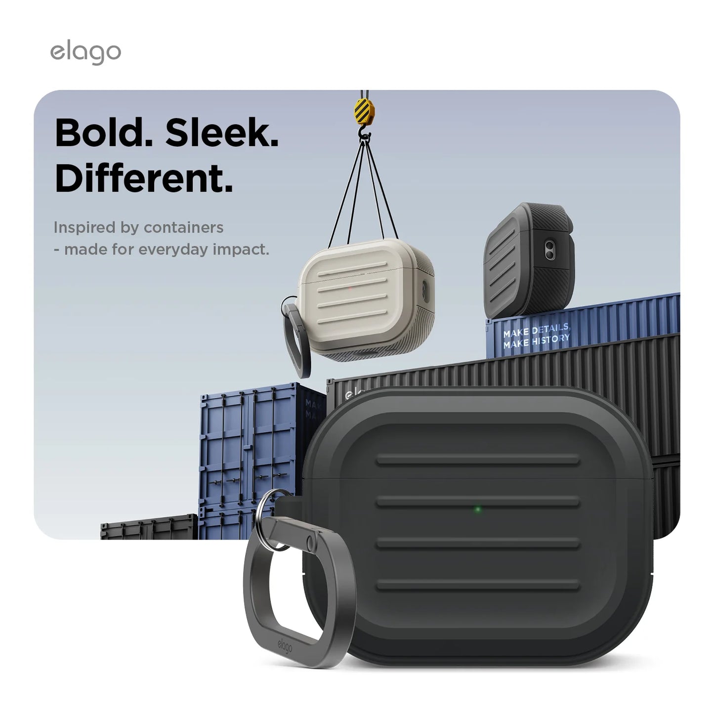 Elago Armor Hang Case pour Airpods Pro (3e gén.) - Stone