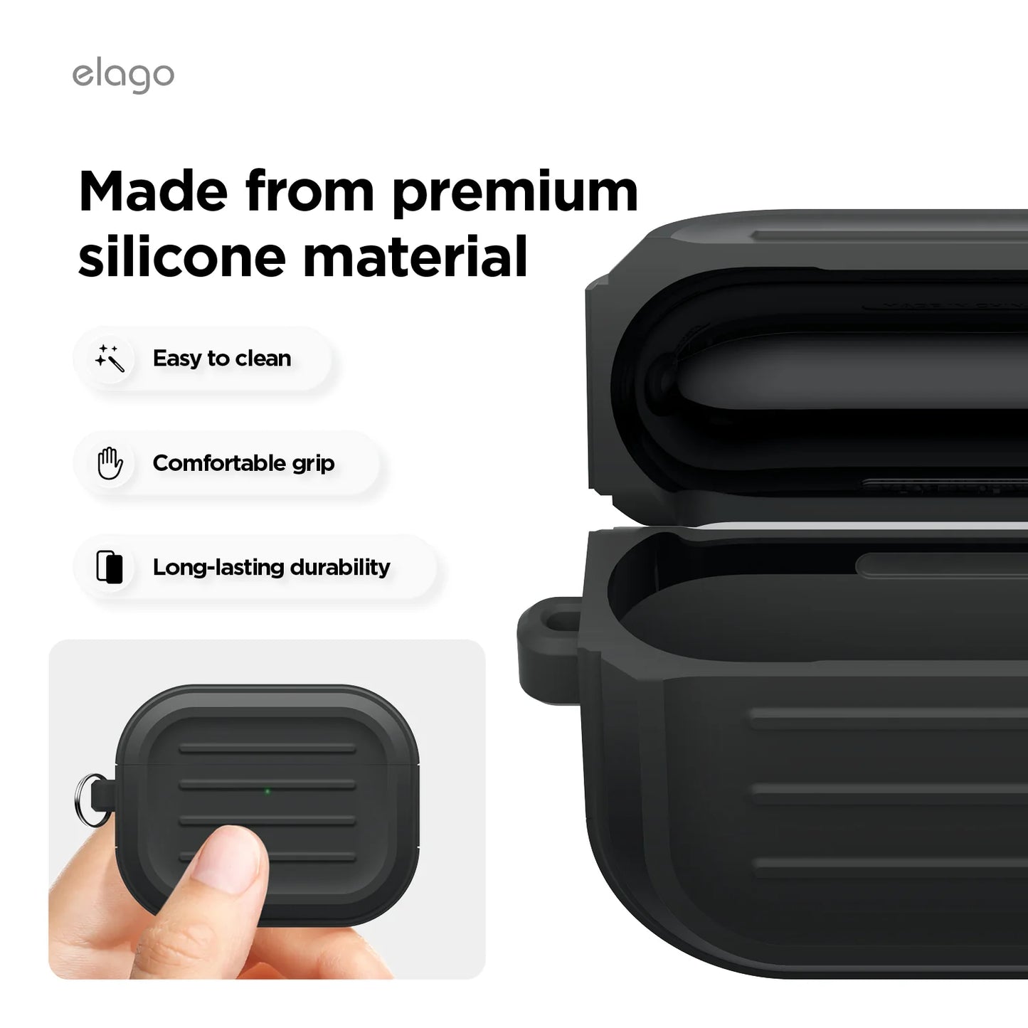 Elago Armor Hang Case pour Airpods Pro (3e gén.) - Stone