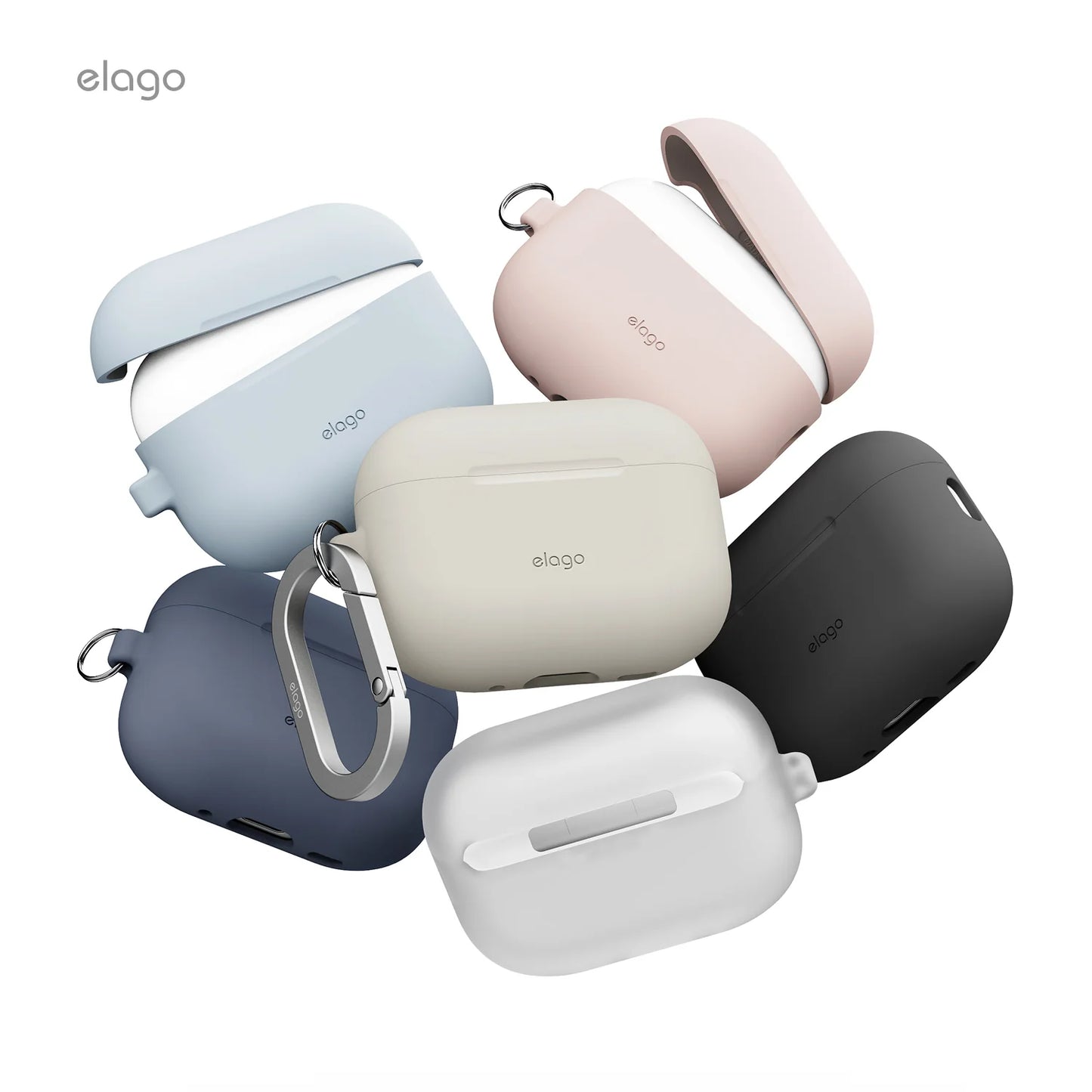 Elago Silicone Hang Case voor AirPods Pro (3e gen.) - Zwart