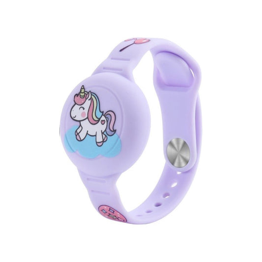 Ofkoz Armband voor Apple AirTag (kinderen) - Eenhoorn paars