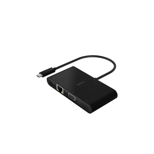 Belkin USB-C/multimedia- en oplaadadapter (100W) - Zwart