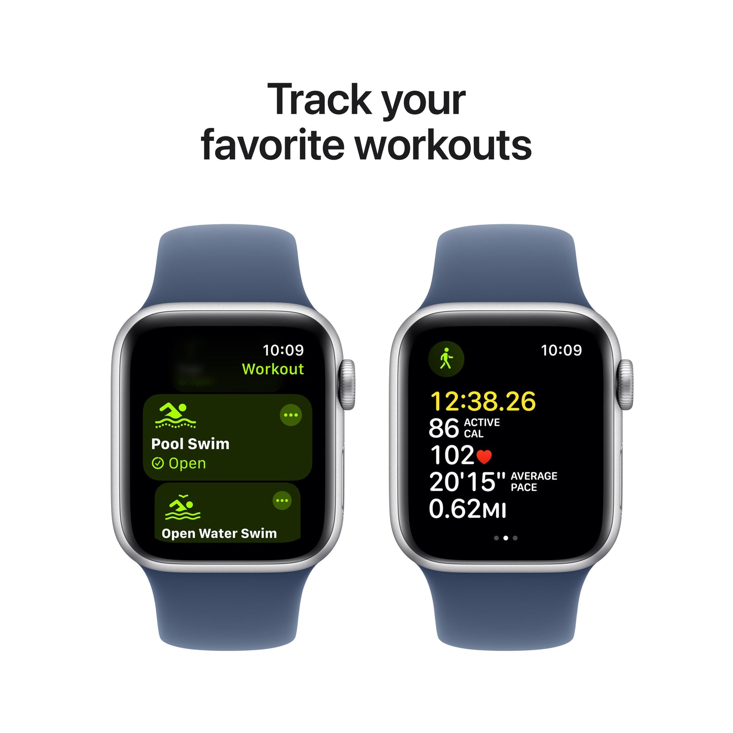 EOL Apple Watch SE (GPS) • 40‐mm kast van zilverkleurig aluminium • Denim sportbandje - S/M