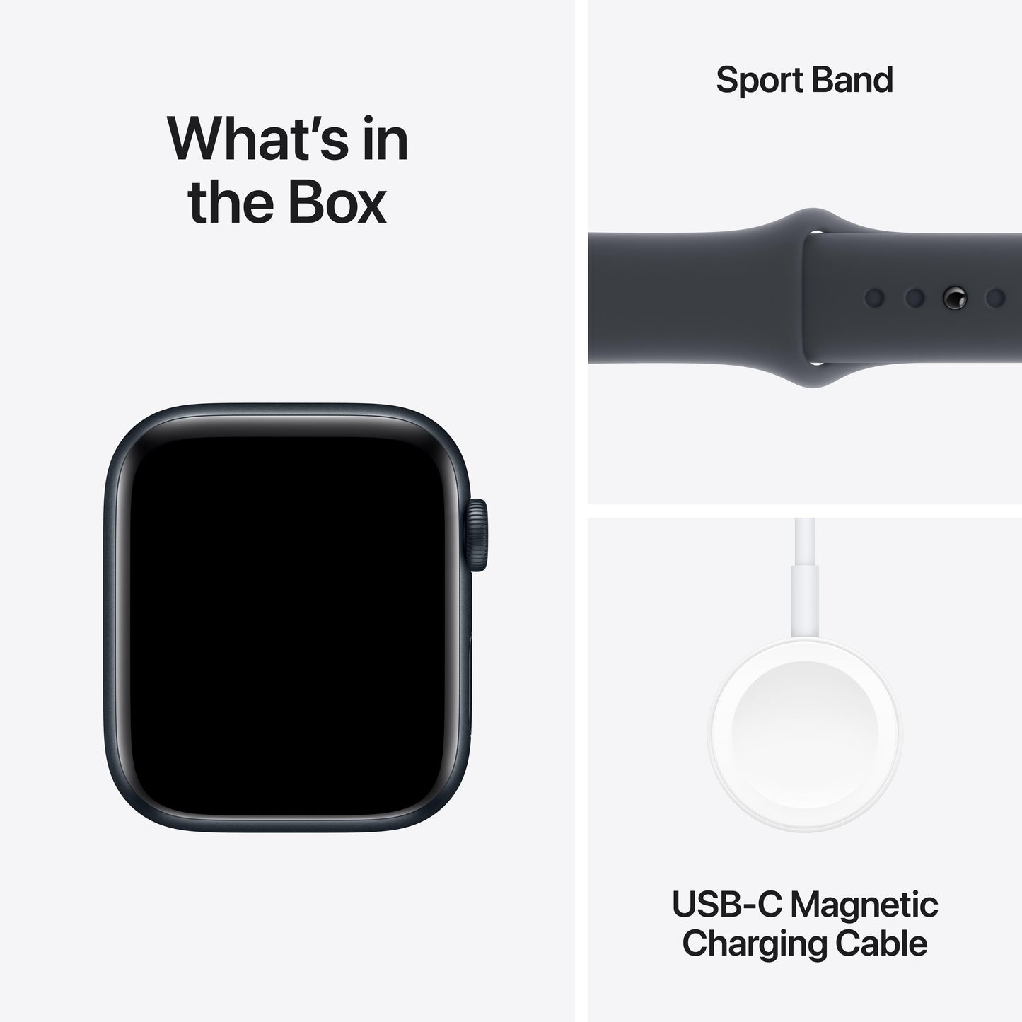 EOL Apple Watch SE (GPS) • 44‐mm kast van middernacht aluminium • Middernacht sportbandje - M/L