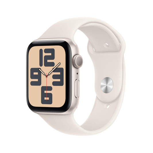 EOL Apple Watch SE (GPS) • 44‐mm kast van sterrenlicht aluminium • Sterrenlicht sportbandje - M/L