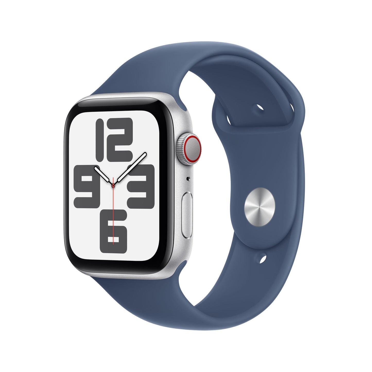 EOL Apple Watch SE GPS + Cellular, Boîtier en aluminium minuit de 44 mm, Bracelet Sport denim - M/L