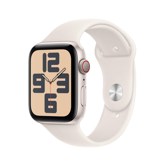 EOL Apple Watch SE (GPS + Cellular) • 44‐mm kast van sterrenlicht aluminium • Sterrenlicht sportbandje - M/L
