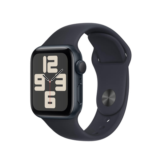 Apple Watch SE (GPS) • 40‐mm kast van middernacht aluminium • Middernacht sportbandje - S/M