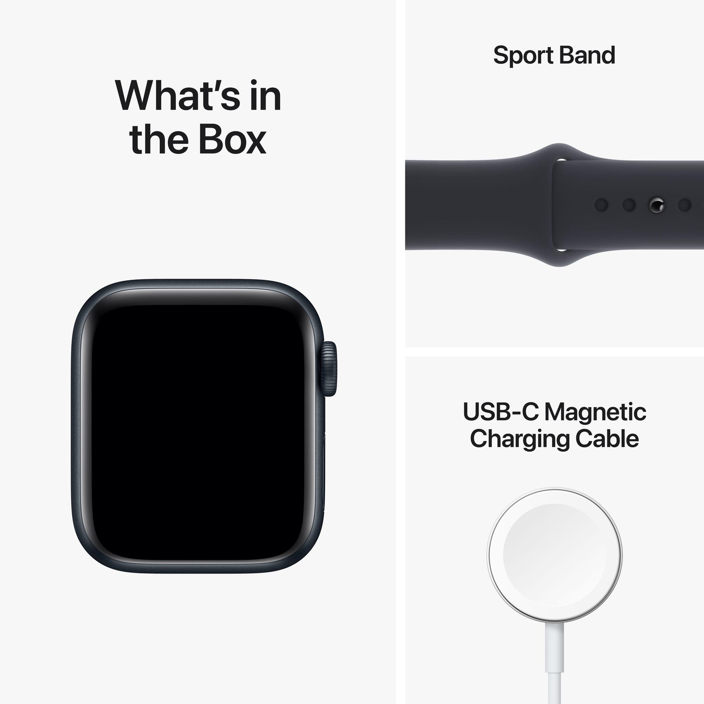 EOL Apple Watch SE (GPS) • 40‐mm kast van middernacht aluminium • Middernacht sportbandje - Standaardmaat