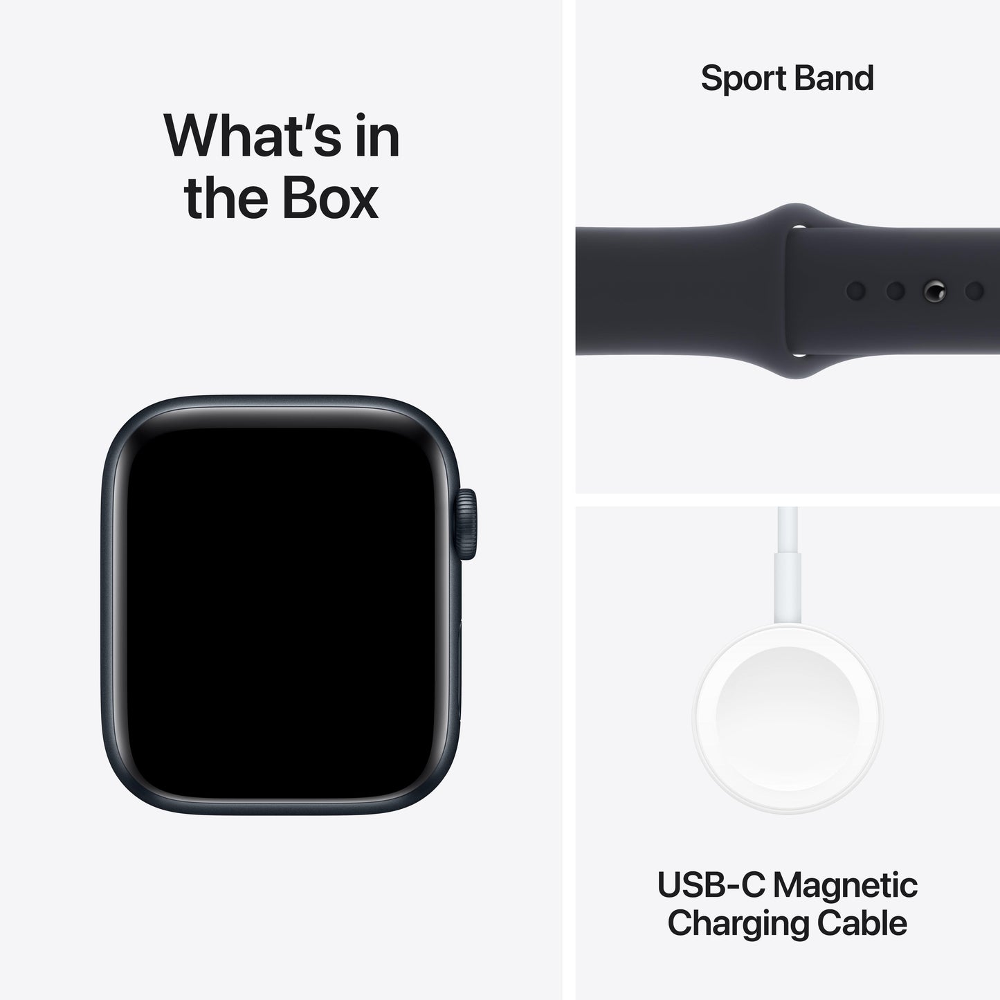 [OPEN BOX] EOL Apple Watch SE (GPS) • 44‐mm kast van middernacht aluminium • Middernacht sportbandje - S/M