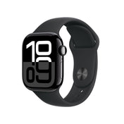 EOL Apple Watch Series 10 (GPS + Cellular) • Boîtier en aluminium noir de jais de 42 mm • Bracelet Sport Noir - S/M