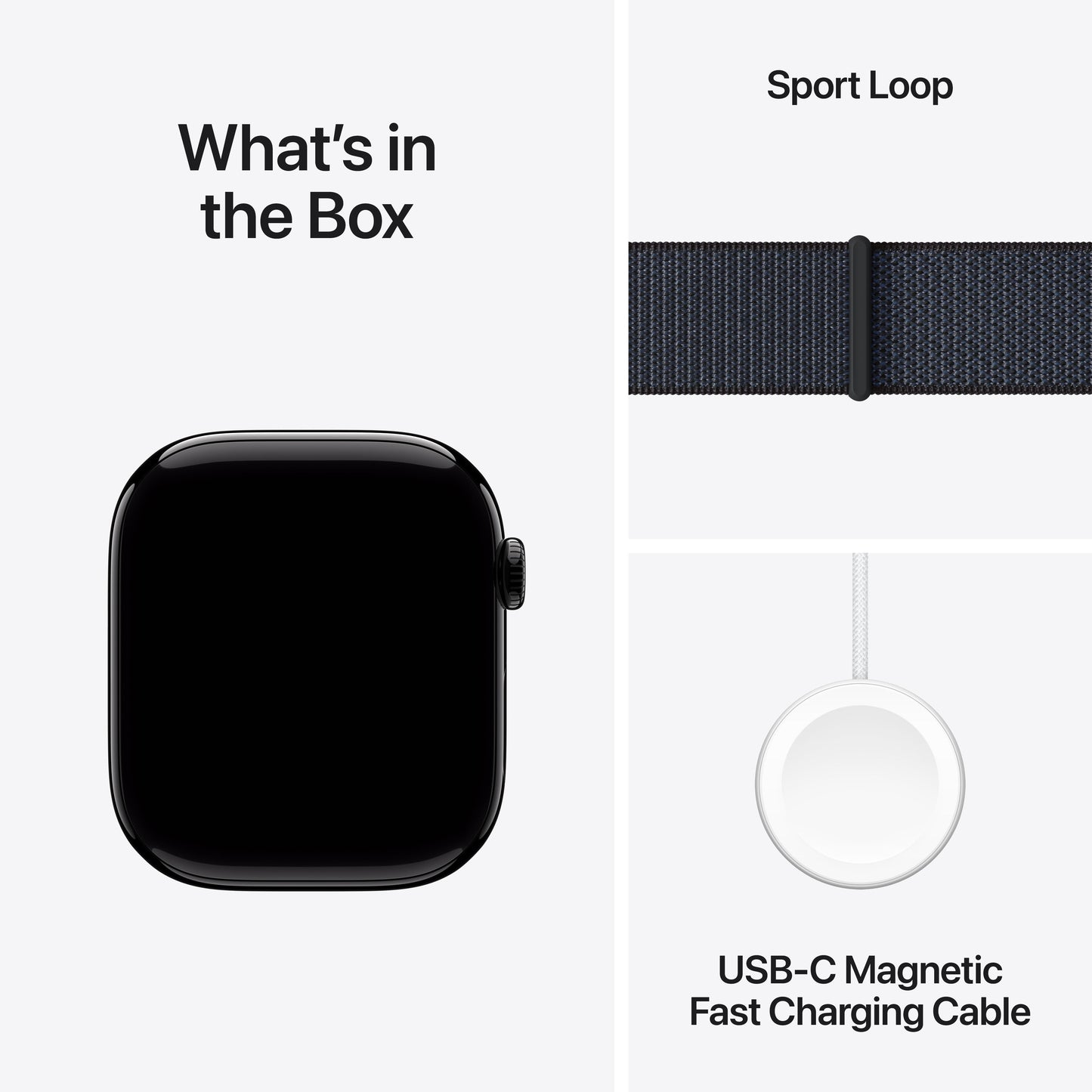 EOL Apple Watch Series 10 (GPS) • Boîtier en aluminium noir de jais de 46 mm • Boucle Sport Encre violette