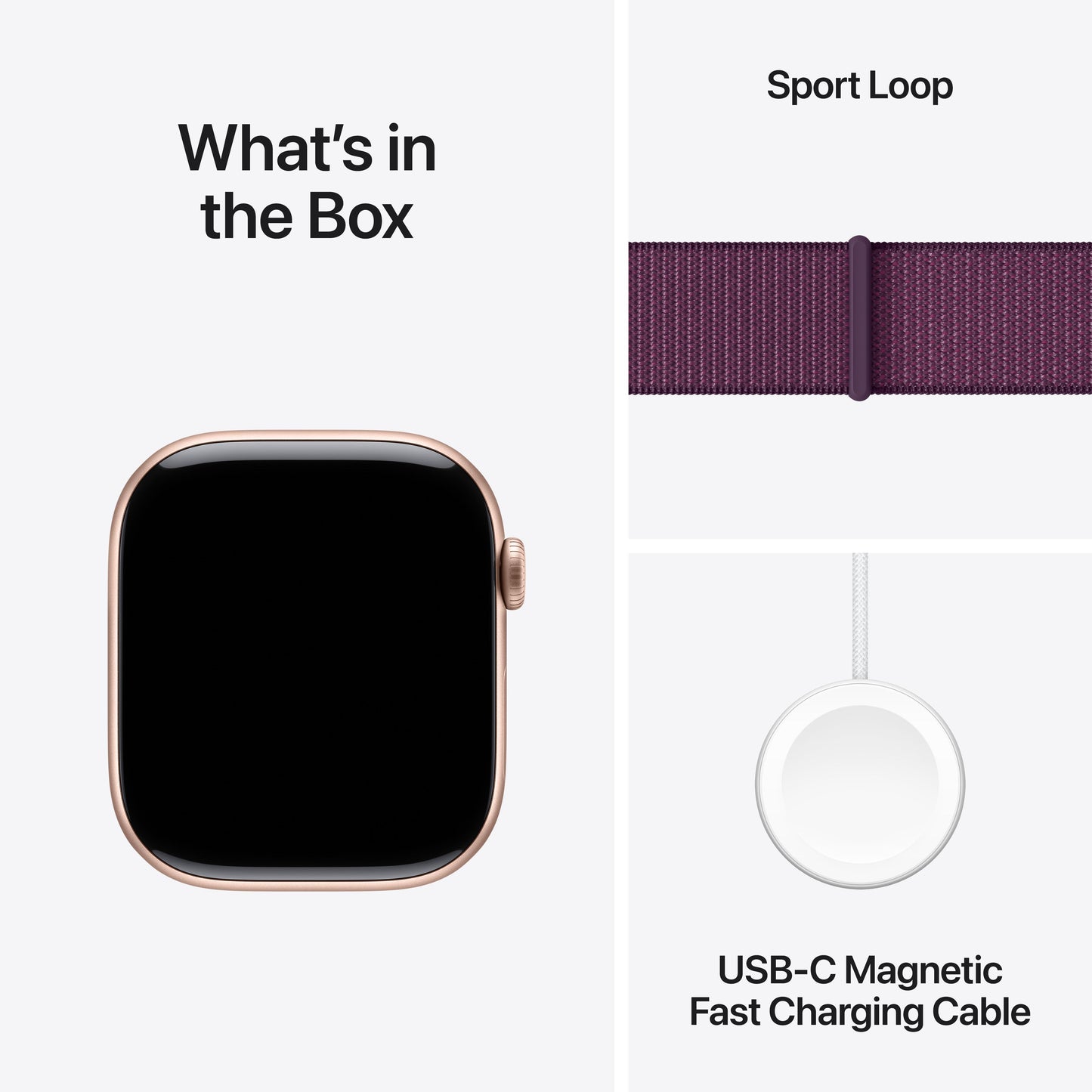 EOL Apple Watch Series 10 (GPS) • Boîtier en aluminium or rose de 46 mm • Boucle Sport Prune