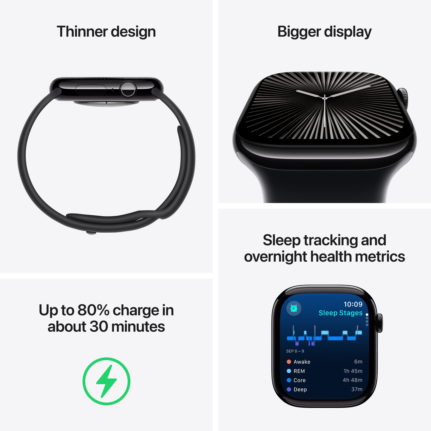 EOL Apple Watch Series 10 (GPS + Cellular) • Boîtier en titanium naturel de 46 mm • Bracelet Milanais Naturel - S/M