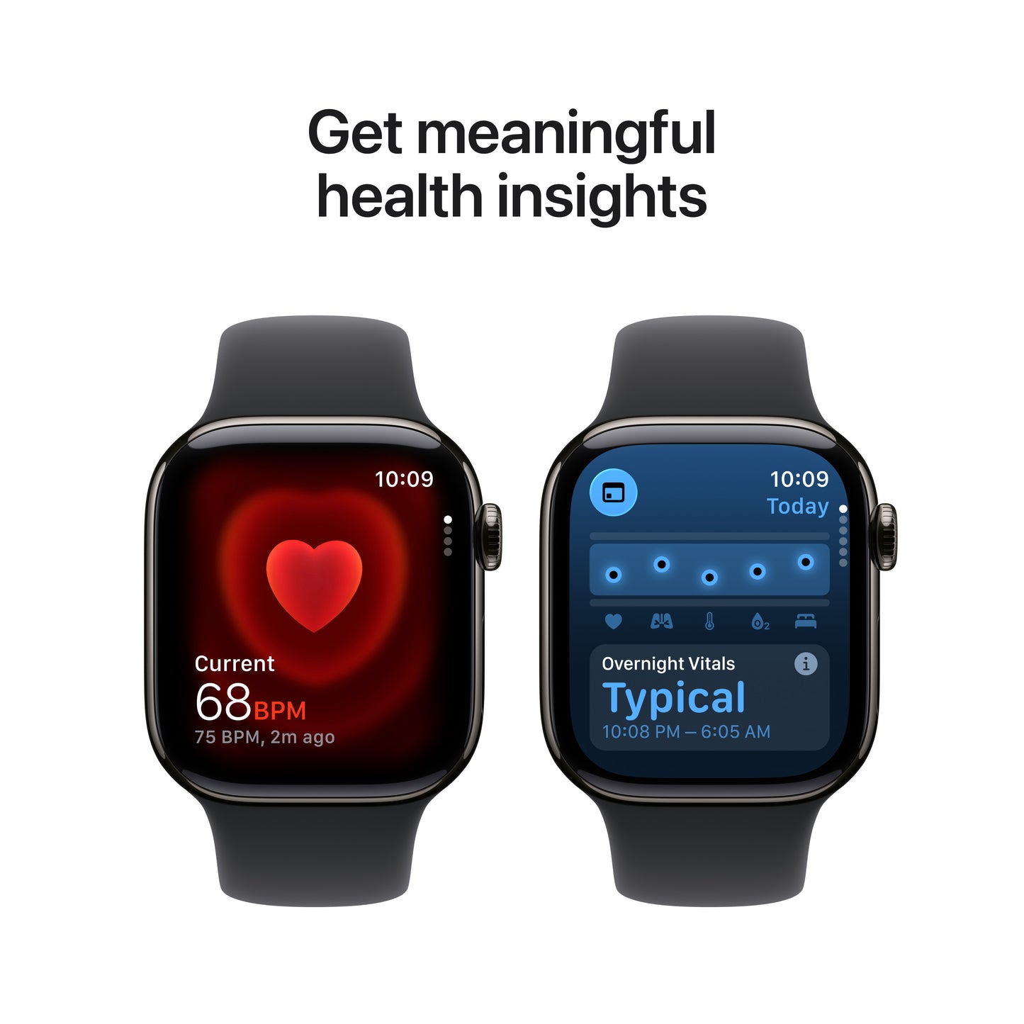 Apple Watch Series 11 (GPS + Cellular) • 42‑mm kast van leisteen titanium • Zwart sportbandje - M/L