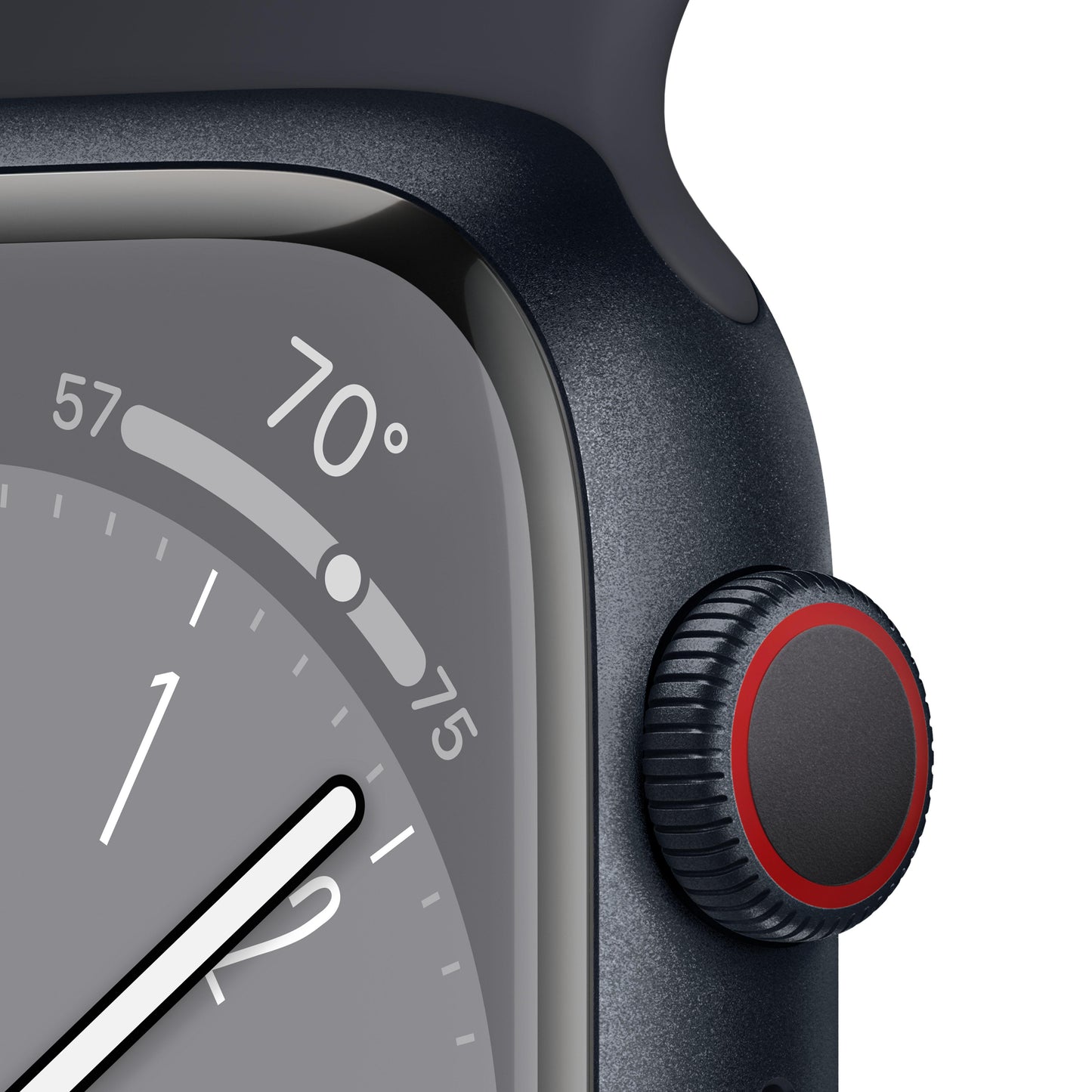 EOL Apple Watch Series 8 (GPS + Cellular) • 45‐mm kast van middernacht aluminium • Middernacht sportbandje - Standaardmaat