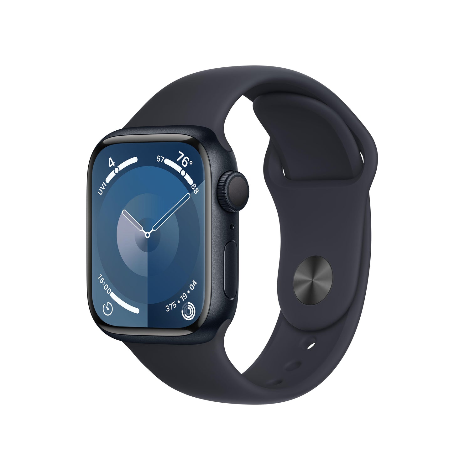 Apple Watch Series 9 GPS, Boîtier en aluminium minuit de 41 mm, Bracelet Sport minuit - S/M