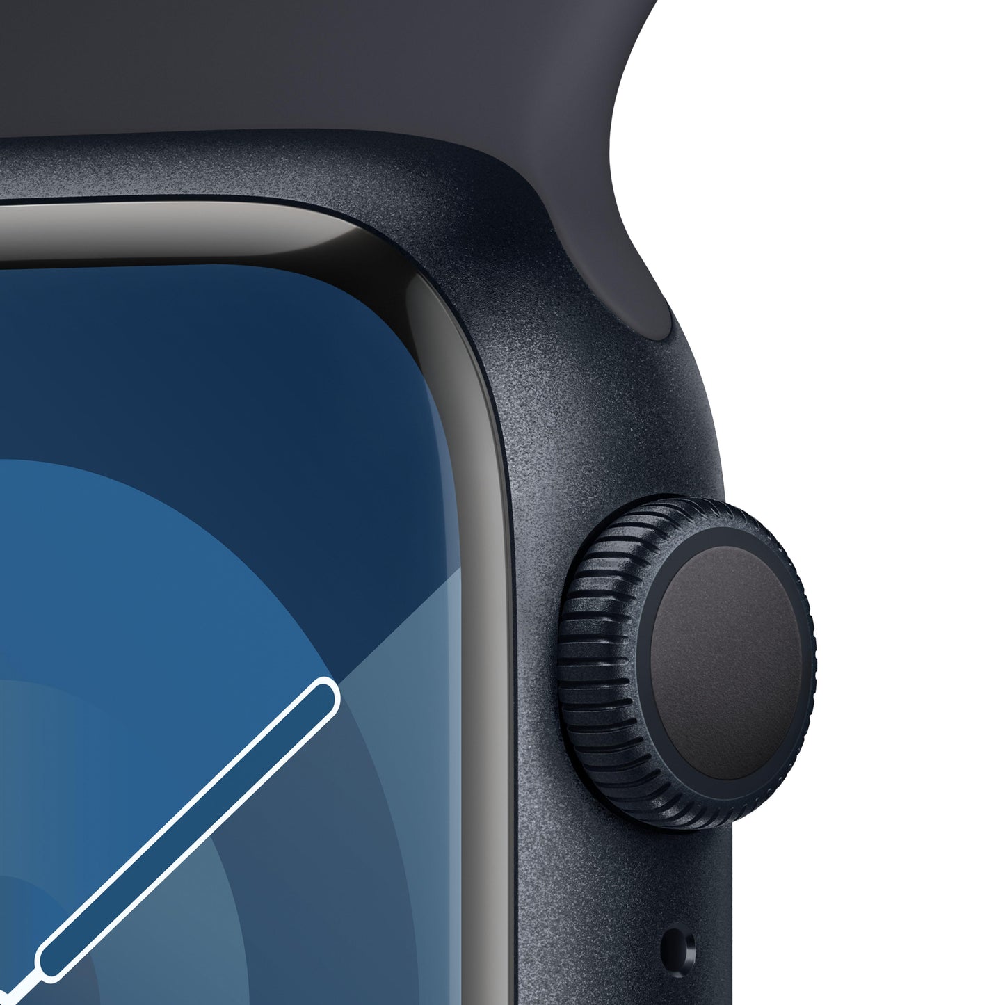 Apple Watch Series 9 GPS, Boîtier en aluminium minuit de 41 mm, Bracelet Sport minuit - S/M