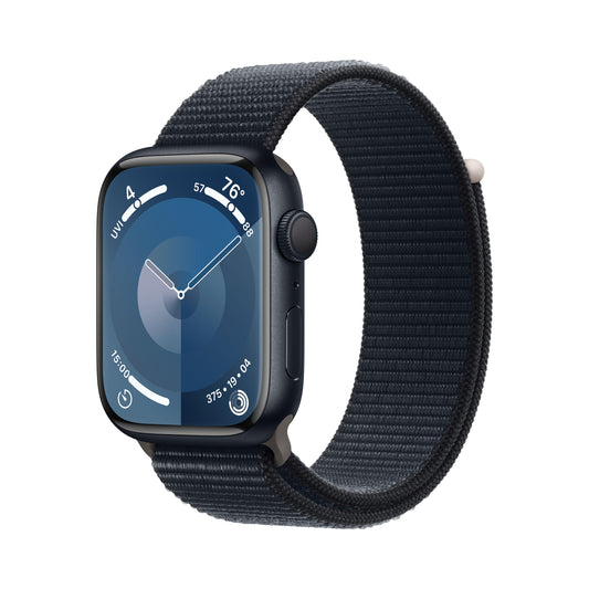 Apple Watch Series 9 GPS, Boîtier en aluminium minuit de 45 mm, Boucle Sport minuit