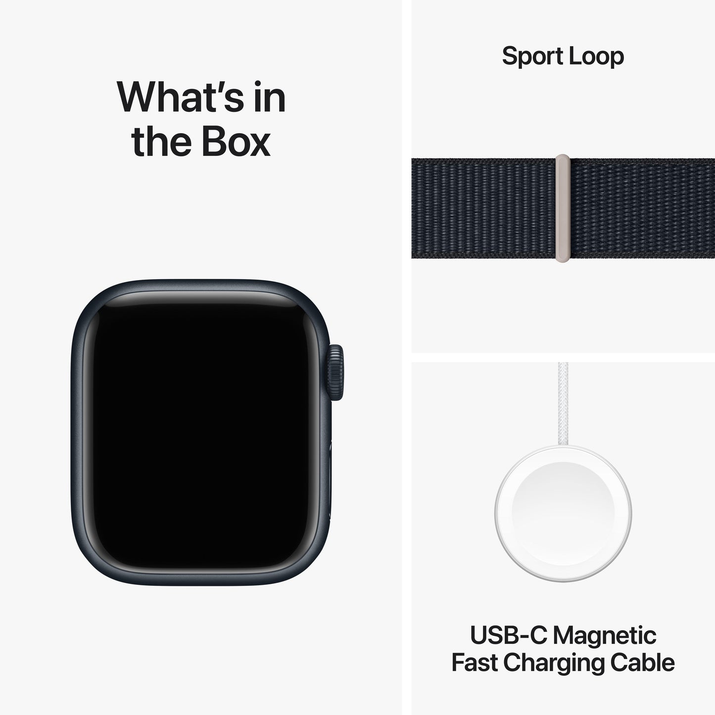 [OPEN BOX] Apple Watch Series 9 (GPS + Cellular) • 41‑mm kast van middernacht aluminium • Middernacht geweven sportbandje