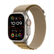 EOL Apple Watch Ultra 2 (GPS + Cellular) • 49-mm kast van naturel titanium • Sahara-beige Alpine‑bandje - L