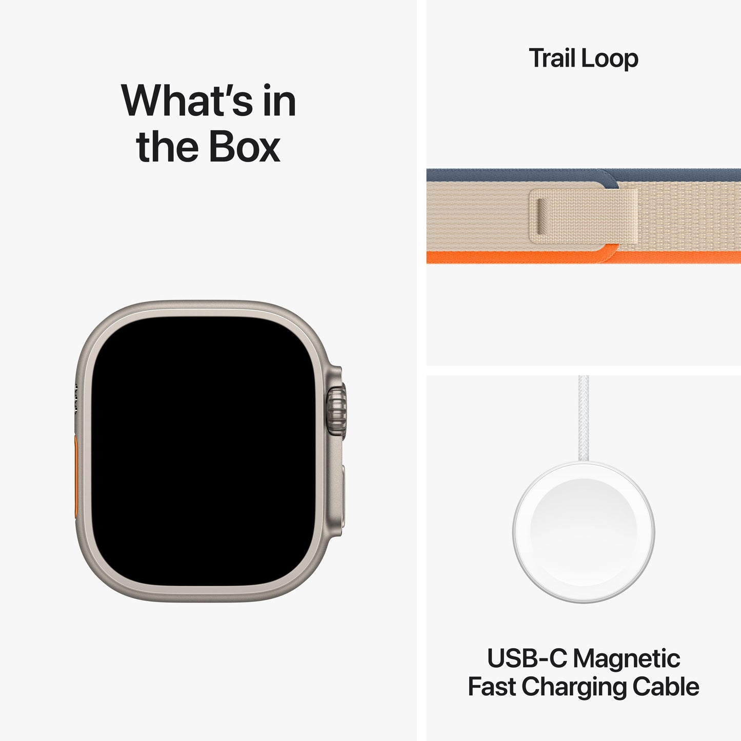 EOL Apple Watch Ultra 2 (GPS + Cellular) • 49-mm kast van titanium • Oranje/beige Trail‑bandje - M/L