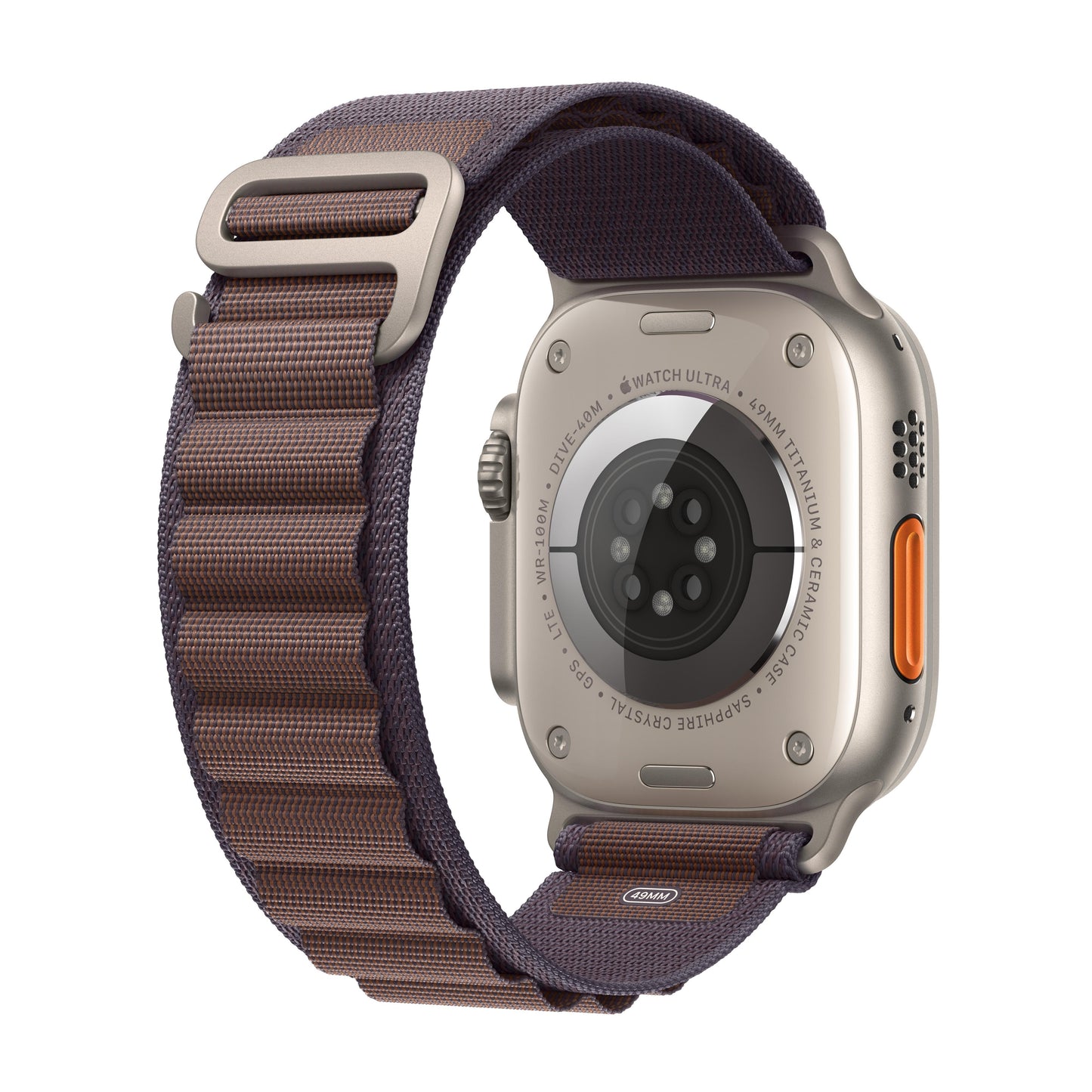 EOL Apple Watch Ultra 2 GPS + Cellular, Boîtier en titane de 49 mm avec Boucle Alpine indigo - Medium