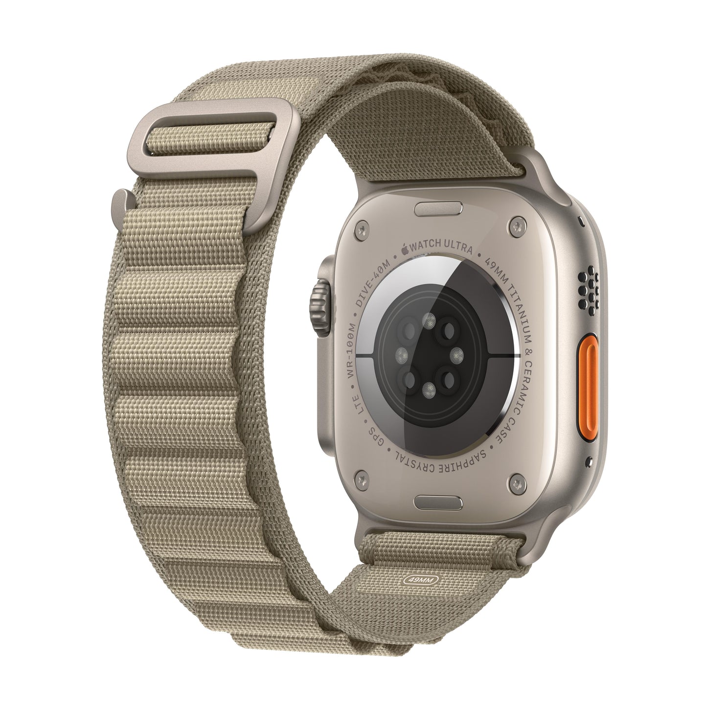 Apple Watch Ultra 2 GPS + Cellular, Boîtier en titane de 49 mm avec Boucle Alpine olive - Small