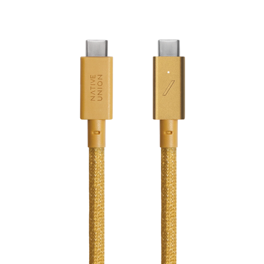 Native Union Belt Pro USB-C-naar-USB-C-kabel - 2,4m - Mosterdgeel - 240W