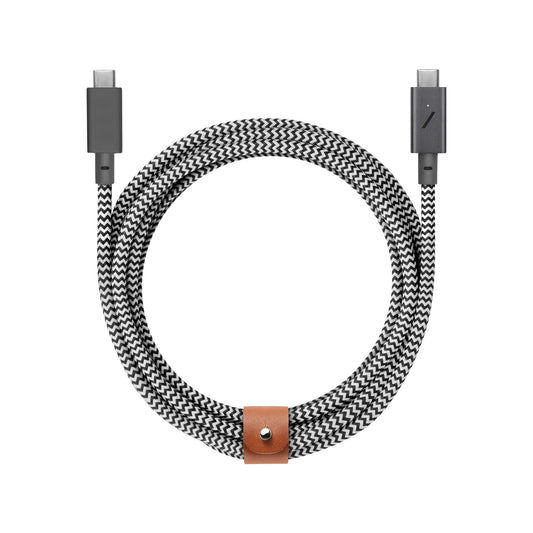 Native Union Belt Pro USB-C-naar-USB-C-kabel - 2,4m - Zebra - 240W