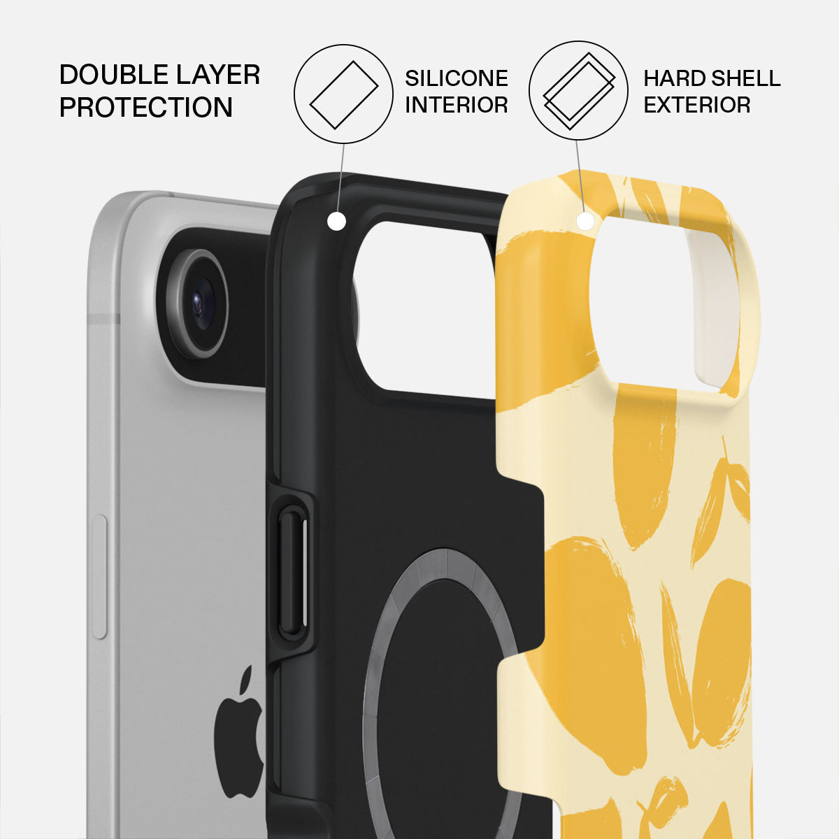 Burga Tough Case met MagSafe voor iPhone Air - Lemon Tart