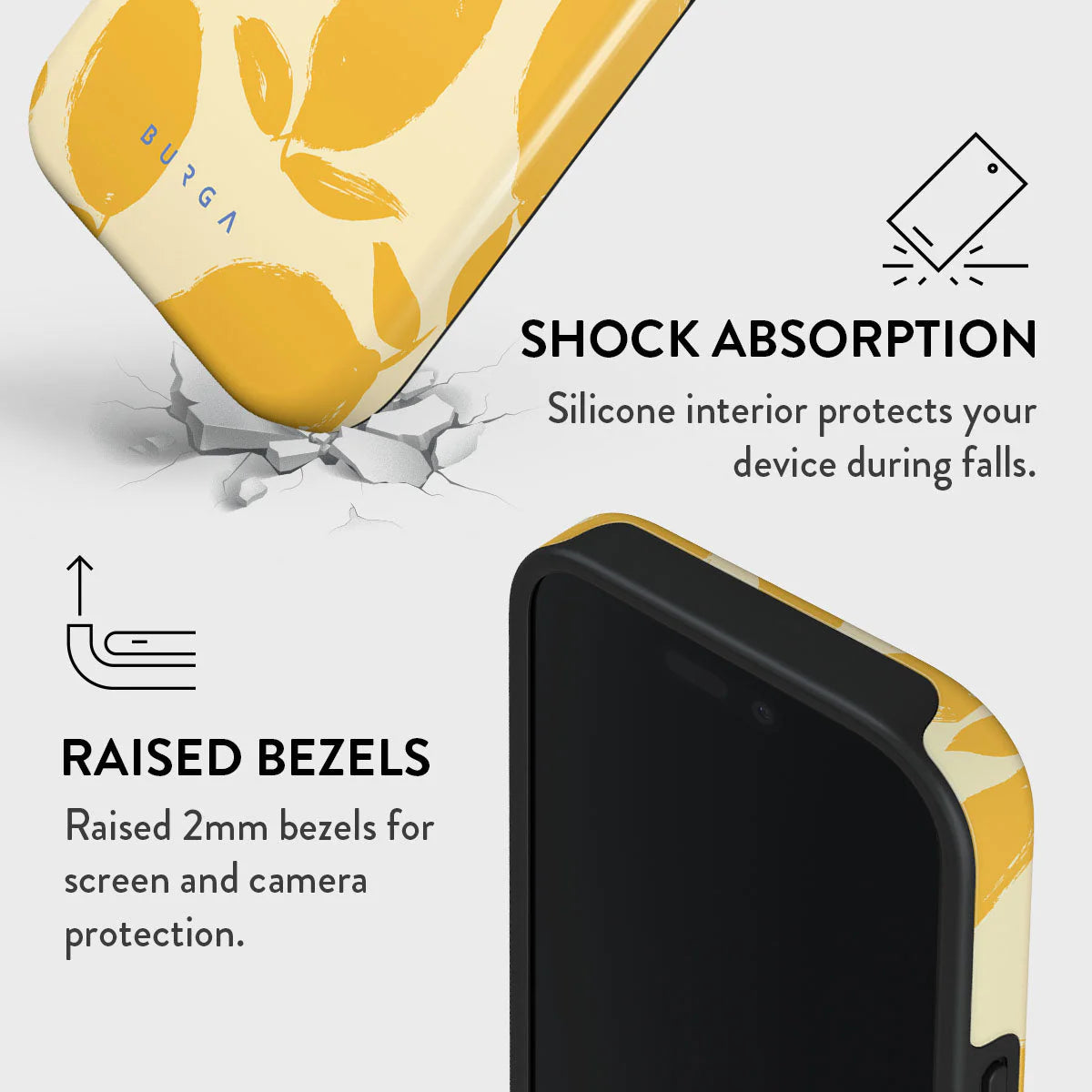 Burga Tough Case met MagSafe voor iPhone 16 Pro - Lemon Tart