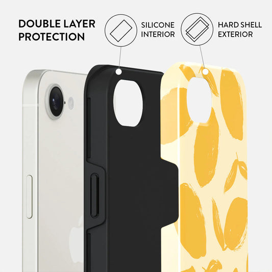 Burga Tough Case avec MagSafe pour iPhone 16e - Lemon Tart