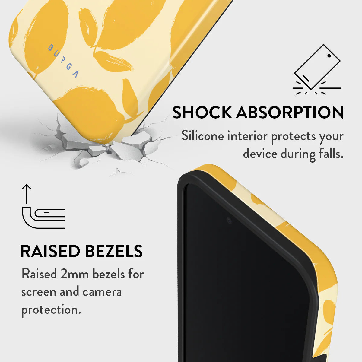 Burga Tough Case avec MagSafe pour iPhone 16e - Lemon Tart