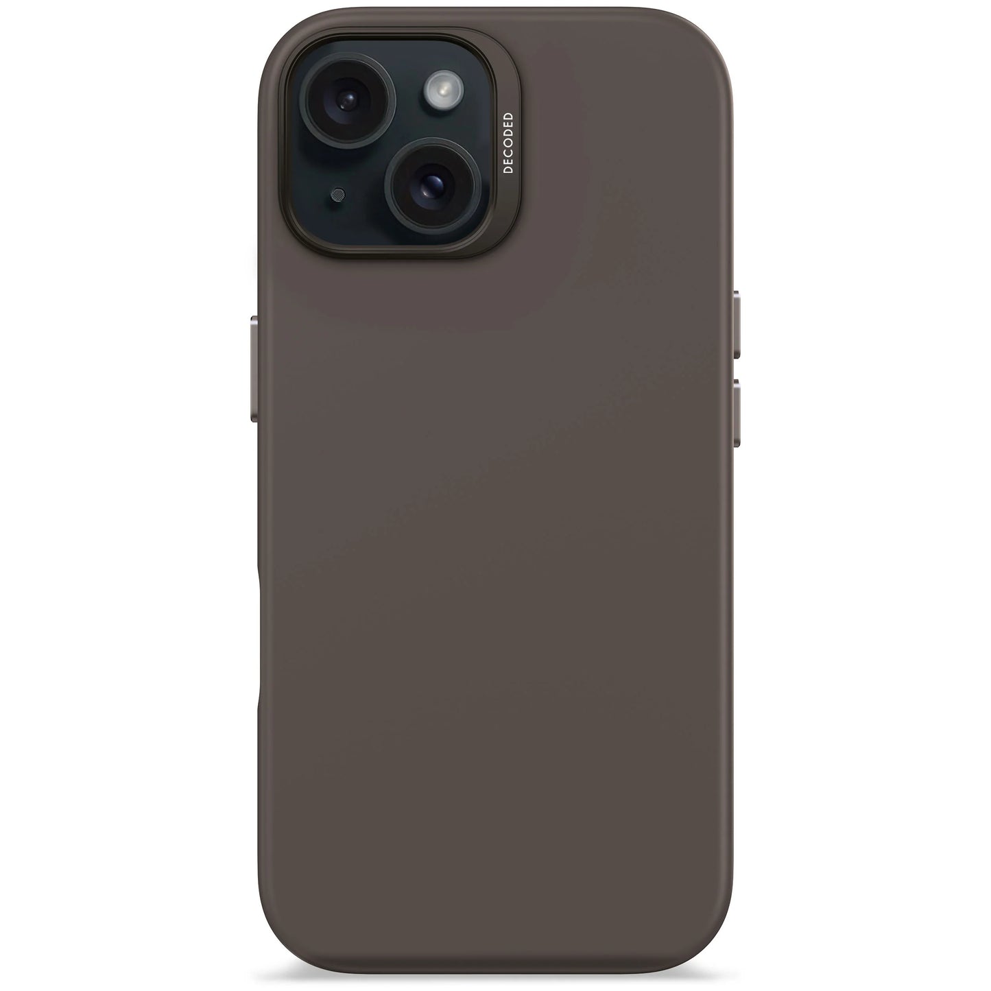 Decoded Antimicrobial Silicone Backcover voor iPhone 15 - Phantom Zwart