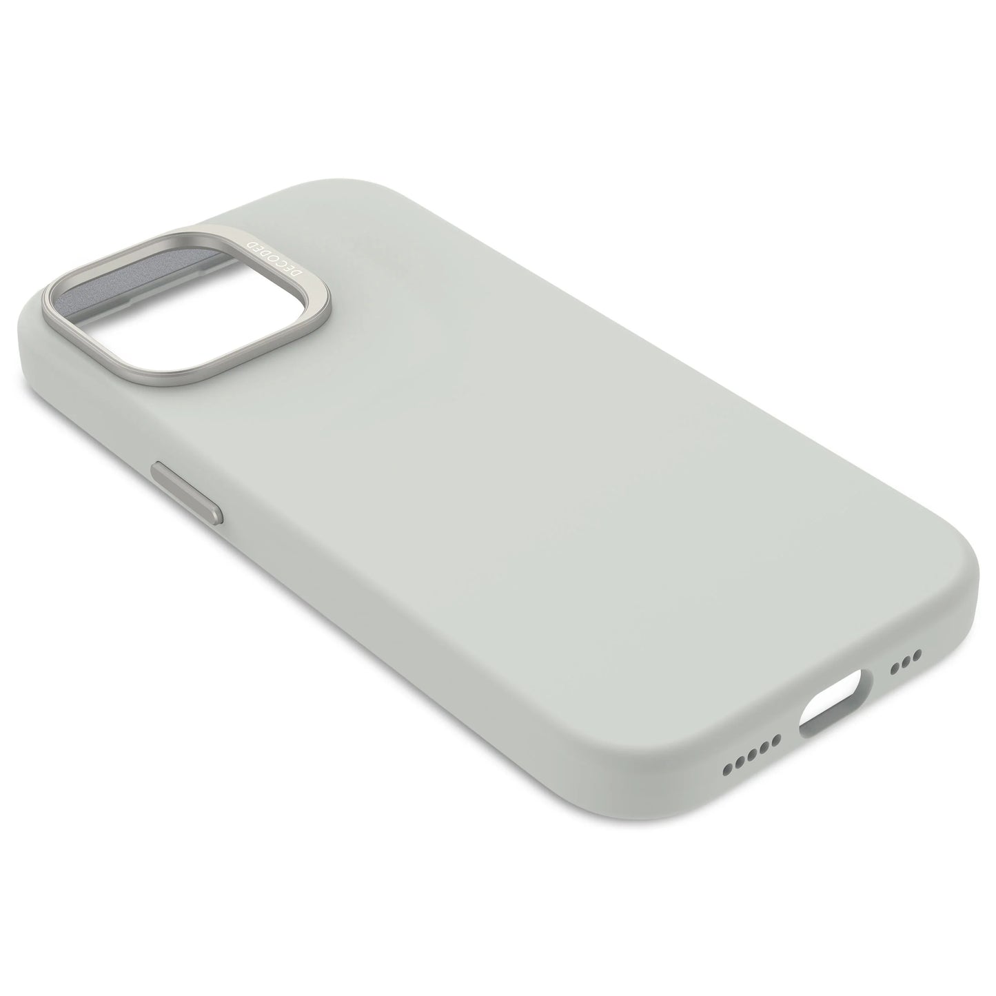 EOL Decoded Antimicrobial Silicone Backcover pour iPhone 15 - Gris